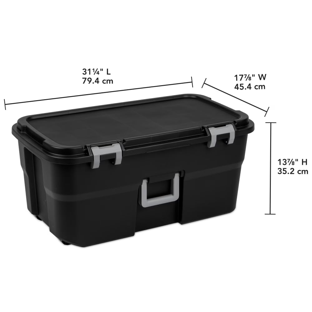 2-Pack 22Gal Wheeled Black Storage O577645