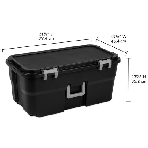 2-Pack 22Gal Wheeled Black Storage O577645