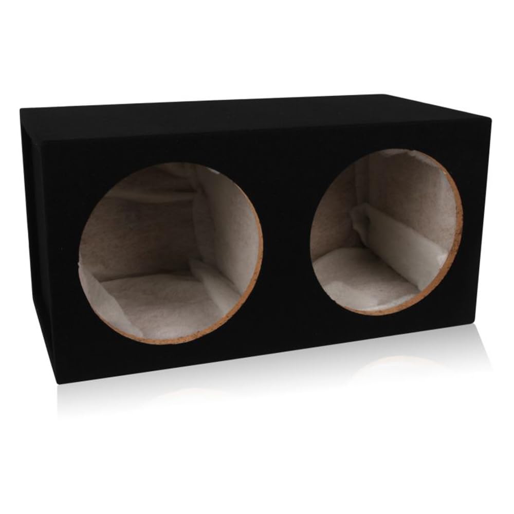 Dual 12-inch Sealed Car Subwoofer Box 3/4-inch MDF W8978