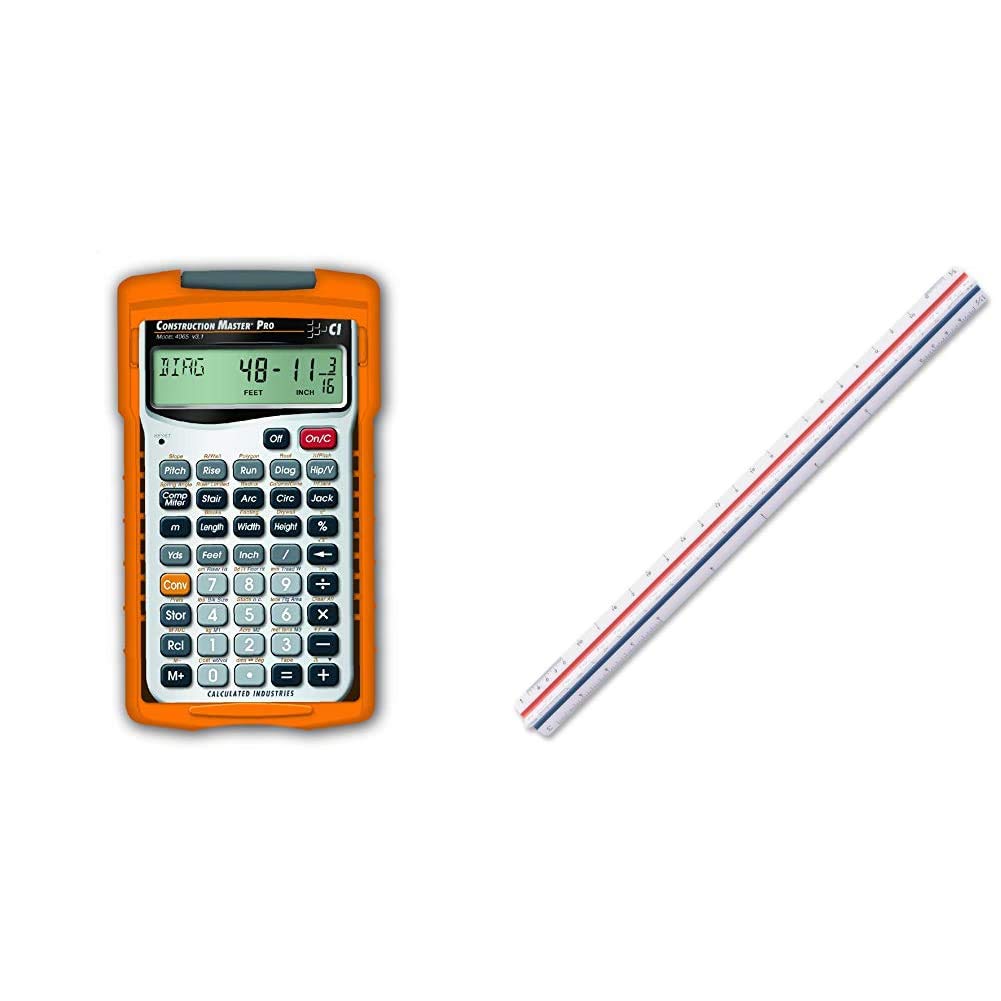 Construction Calculator + Architect Triangular Scale A720