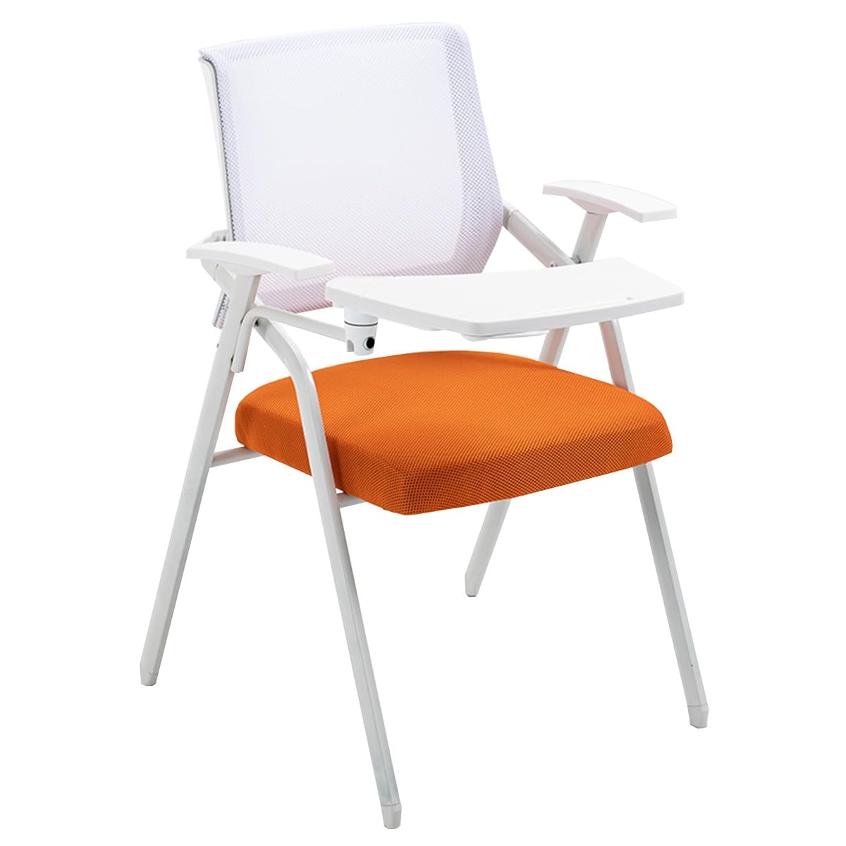Orange Mesh Folding Office Chair with Writing Board A9695