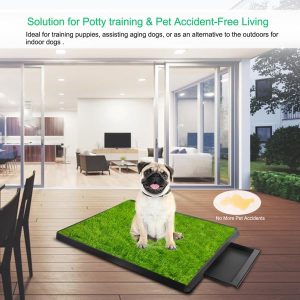 Dog Potty Tray with Artificial Grass X43547