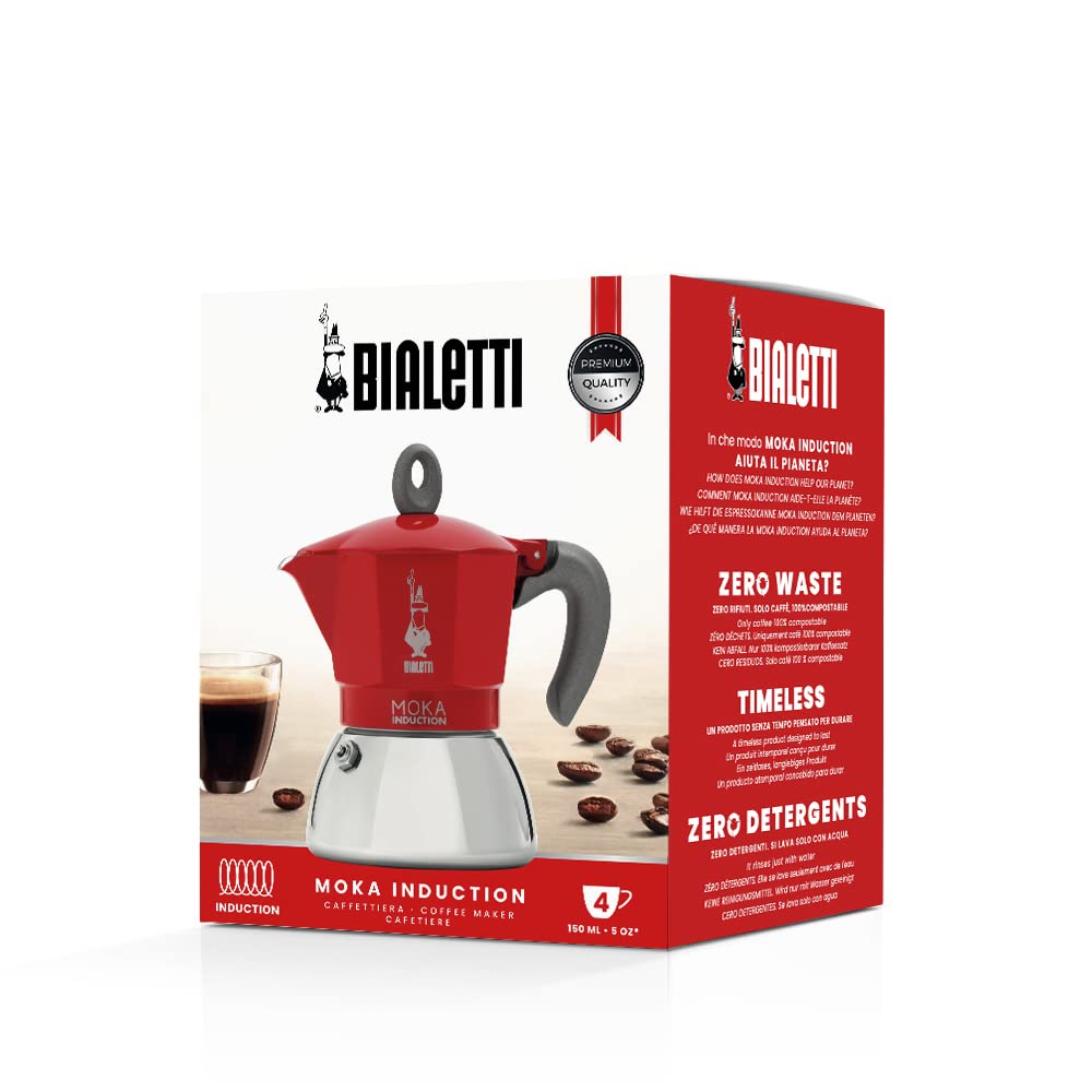 Red 4 Cups Espresso Moka Pot M36629