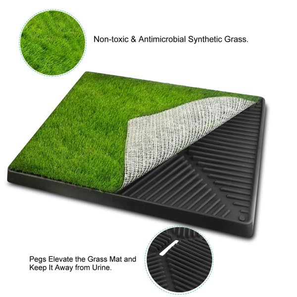 Dog Potty Tray with Artificial Grass X43547