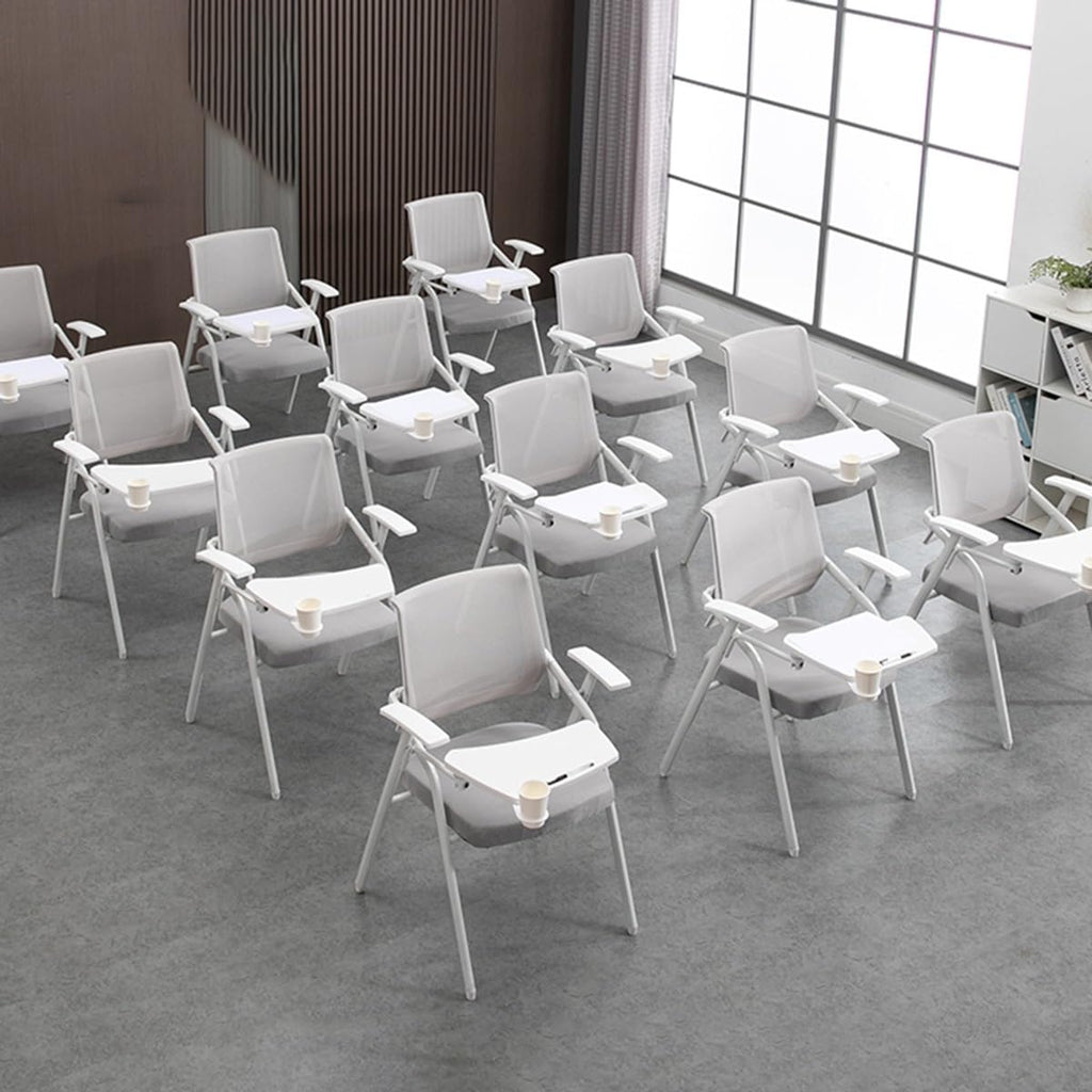 Orange Mesh Folding Office Chair with Writing Board A9695