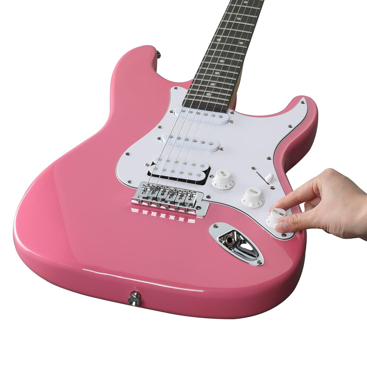 39 Inch Pink Electric Guitar Starter Kit with Amp Z487
