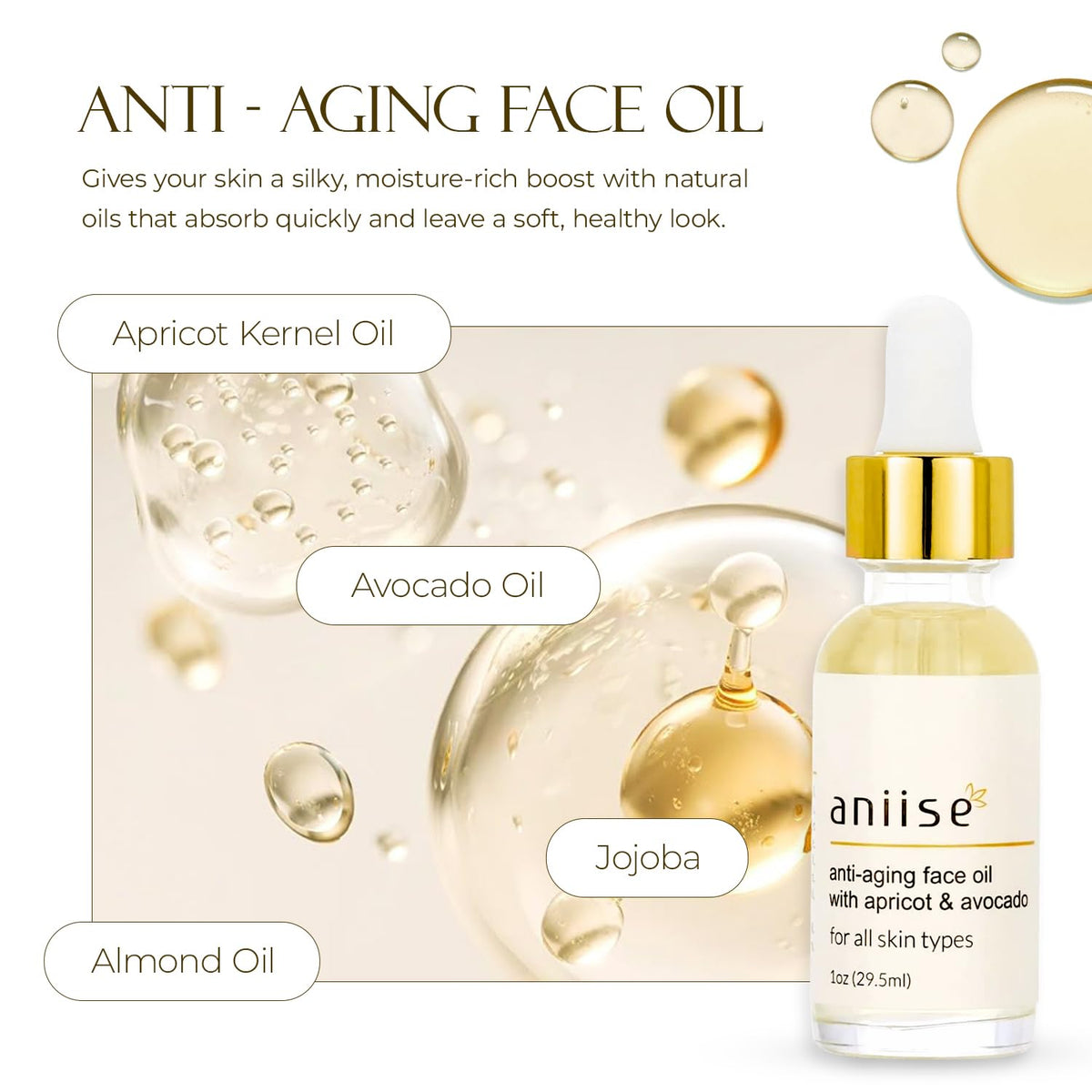 Moisturizing Face Oil with Apricot and Avocado 1 oz B50951