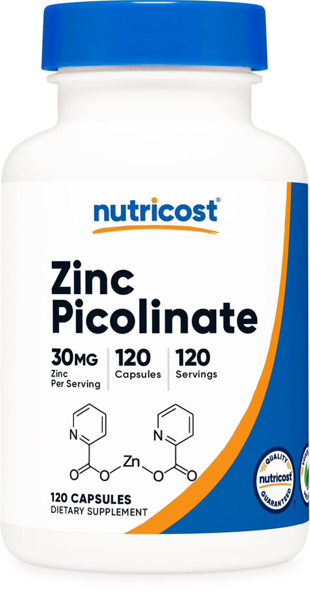 Zinc Picolinate 30mg 120 Capsules Gluten Free E363197