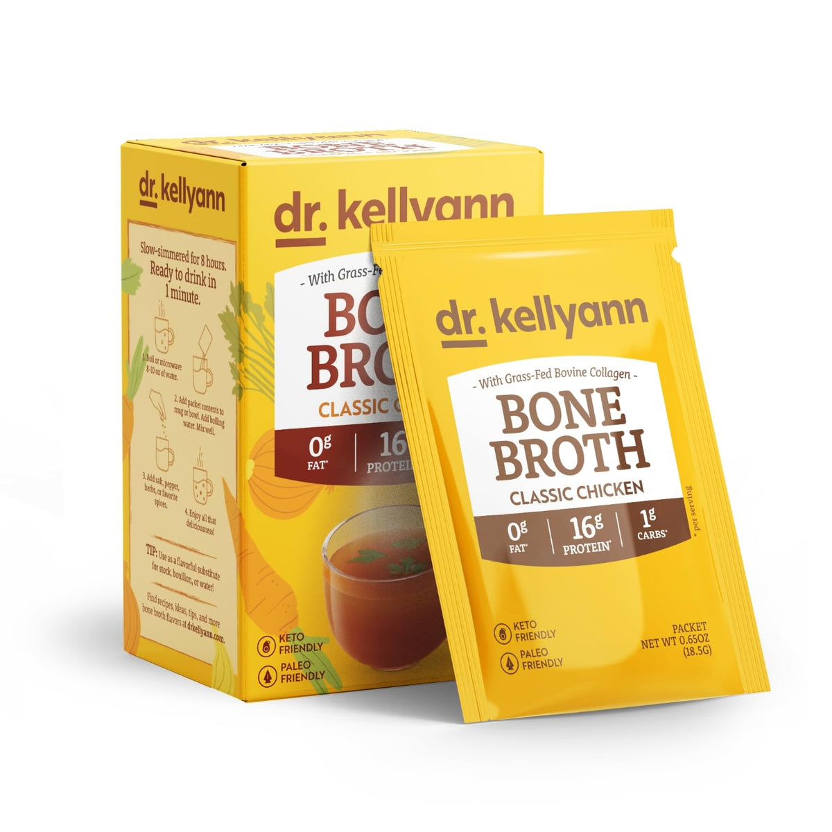 Bone Broth Packets Variety Pack 3 Boxes 21 Servings K660