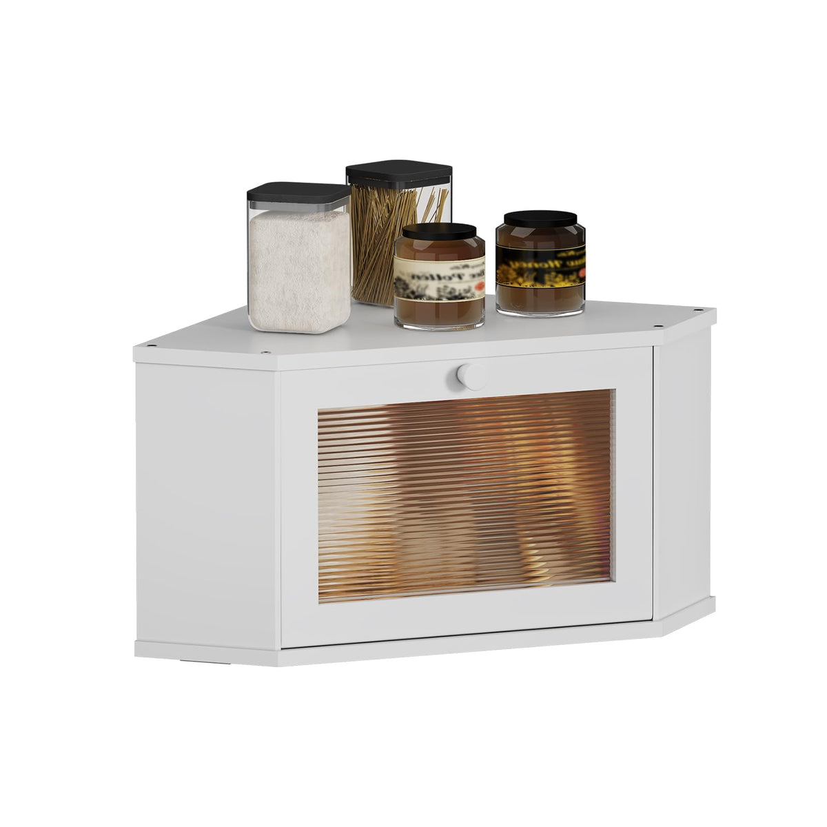 White Medium Bread Box U5367