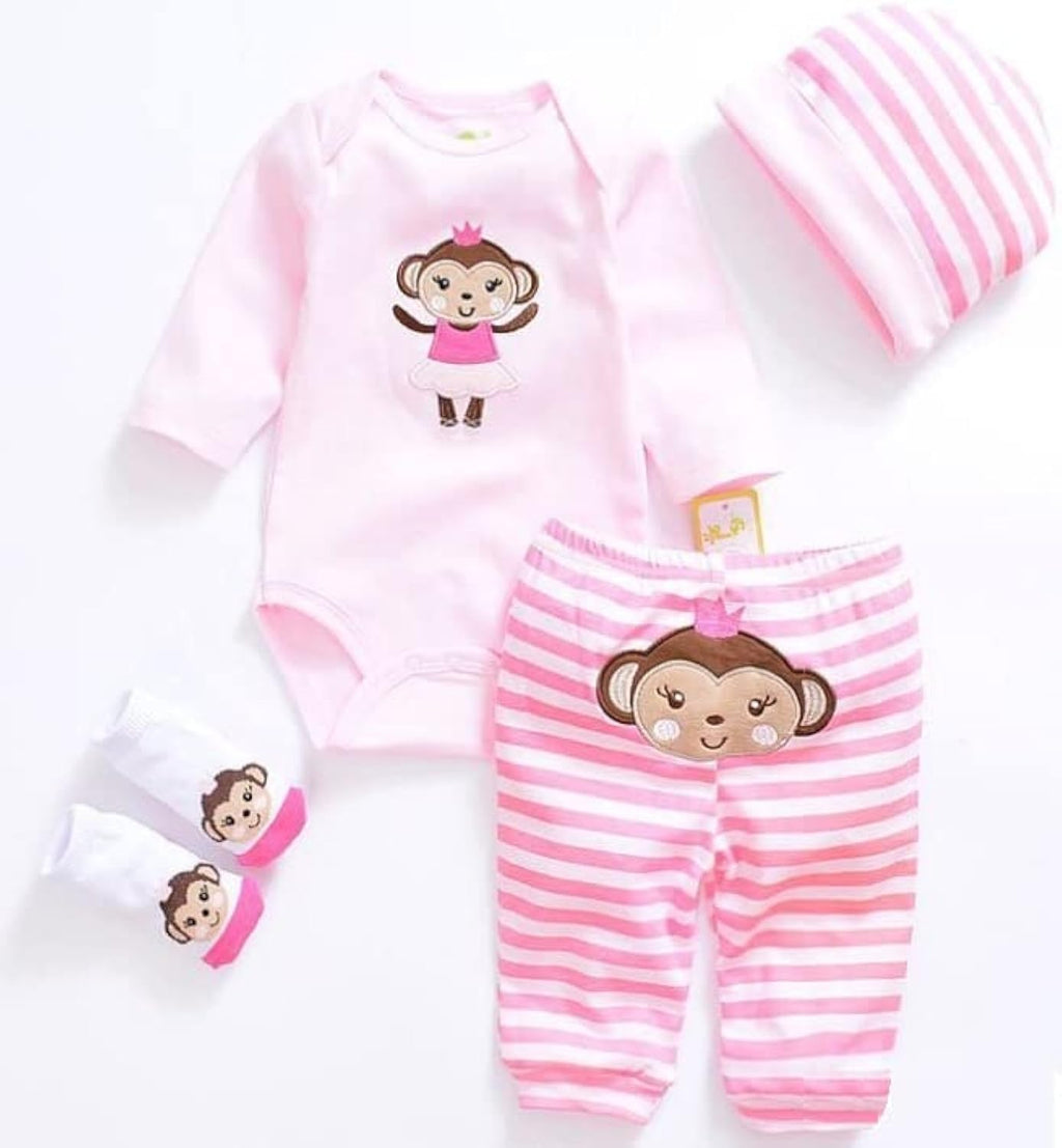 Reborn Baby Girl Doll Clothes 20-22 Inches 4 Pieces Accessories Set F645665