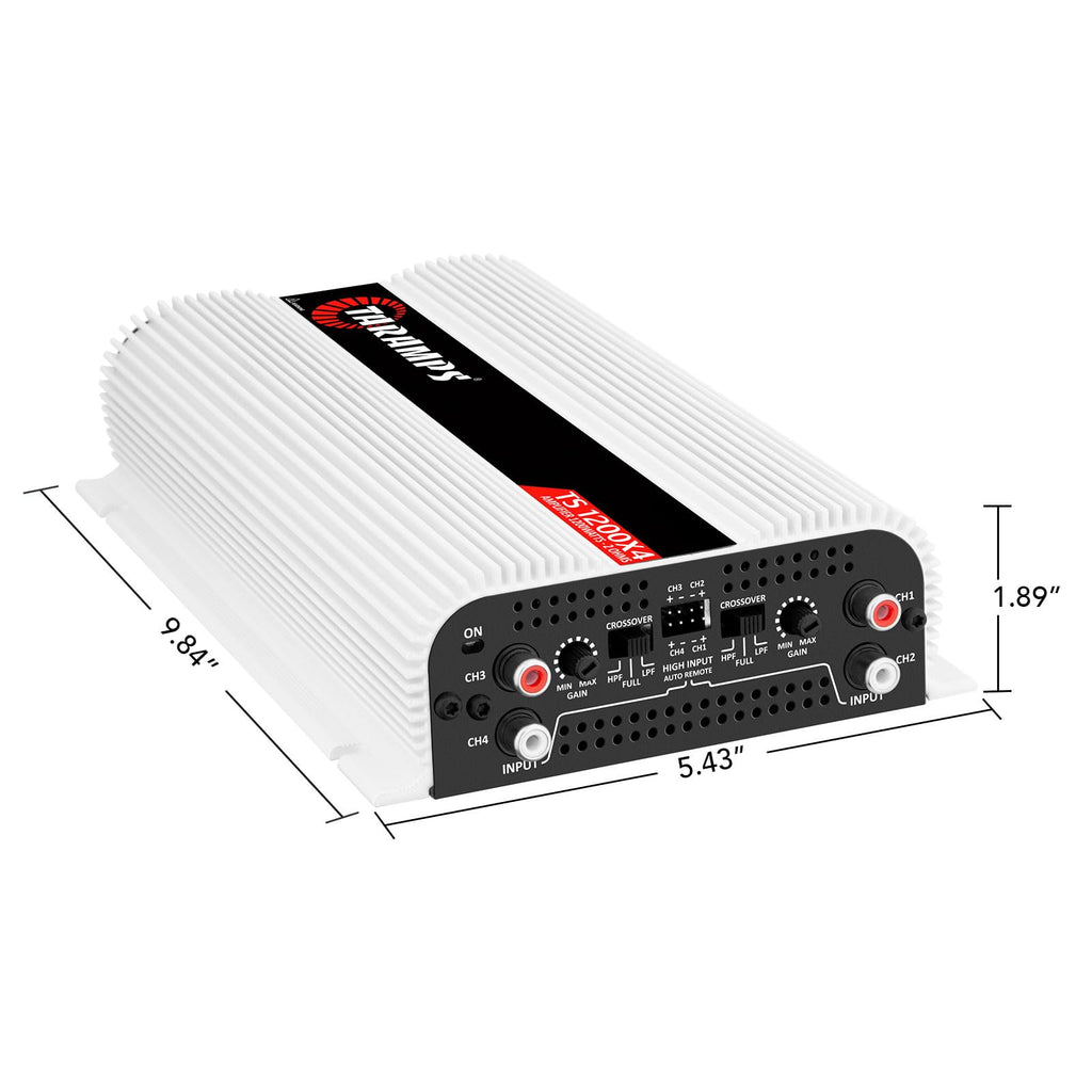 1200 Watt 4 Channel Class D Car Amplifier G8776