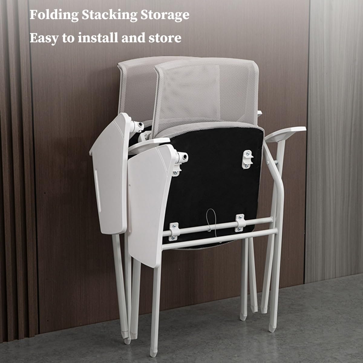 Orange Mesh Folding Office Chair with Writing Board A9695