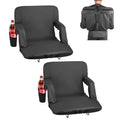 6 Adjustable Angle Padded Stadium Seat with Armrest M726433