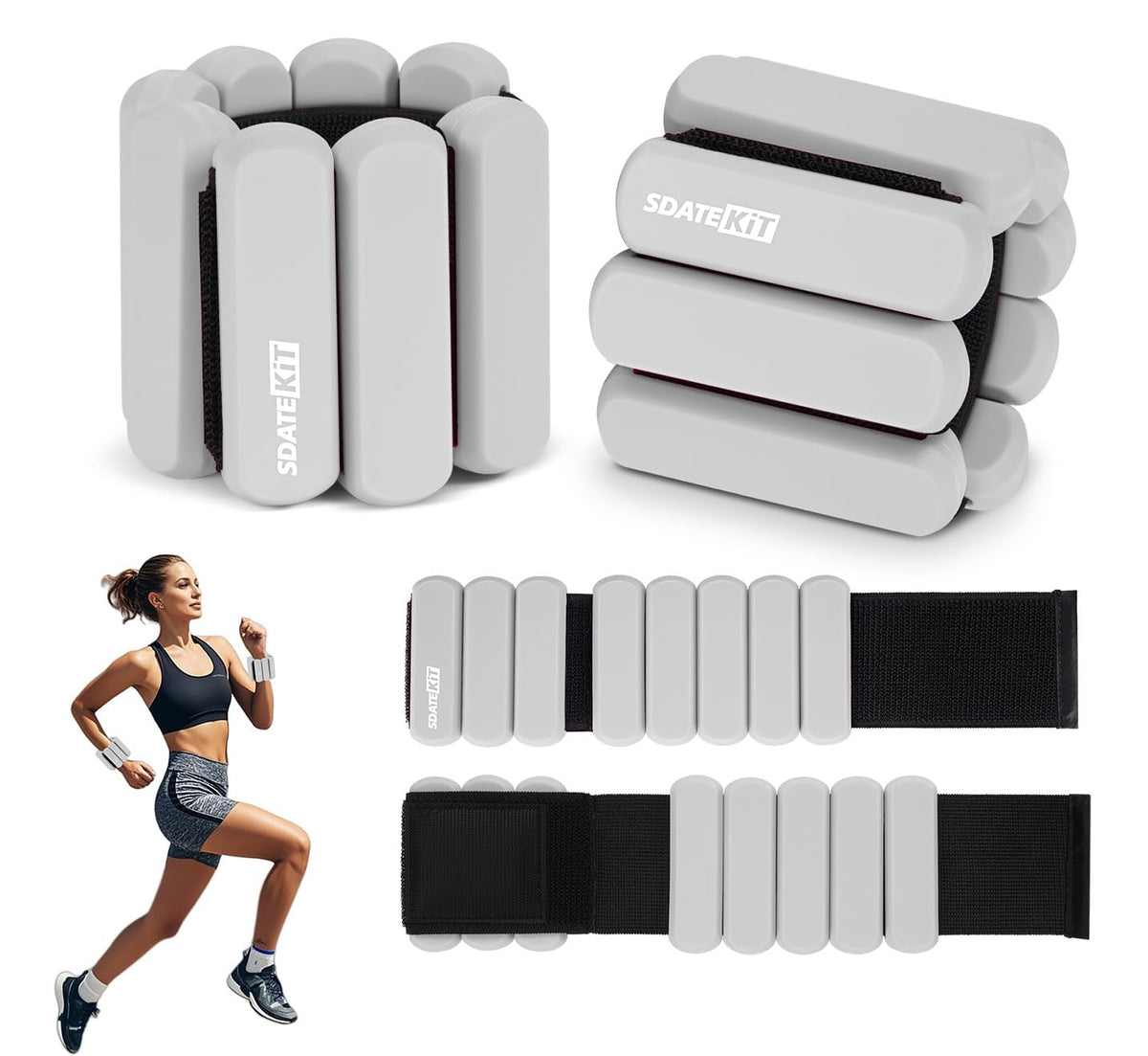 Adjustable Silicone Wrist and Ankle Weights Set of 2 D441