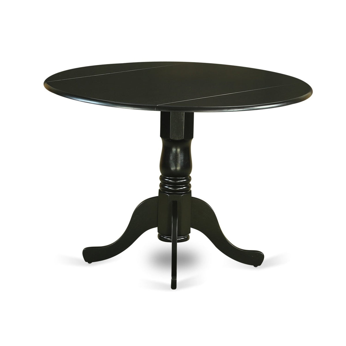 5 Piece Round Dining Table Set with Dropleaf and 4 Faux Leather Chairs I24344