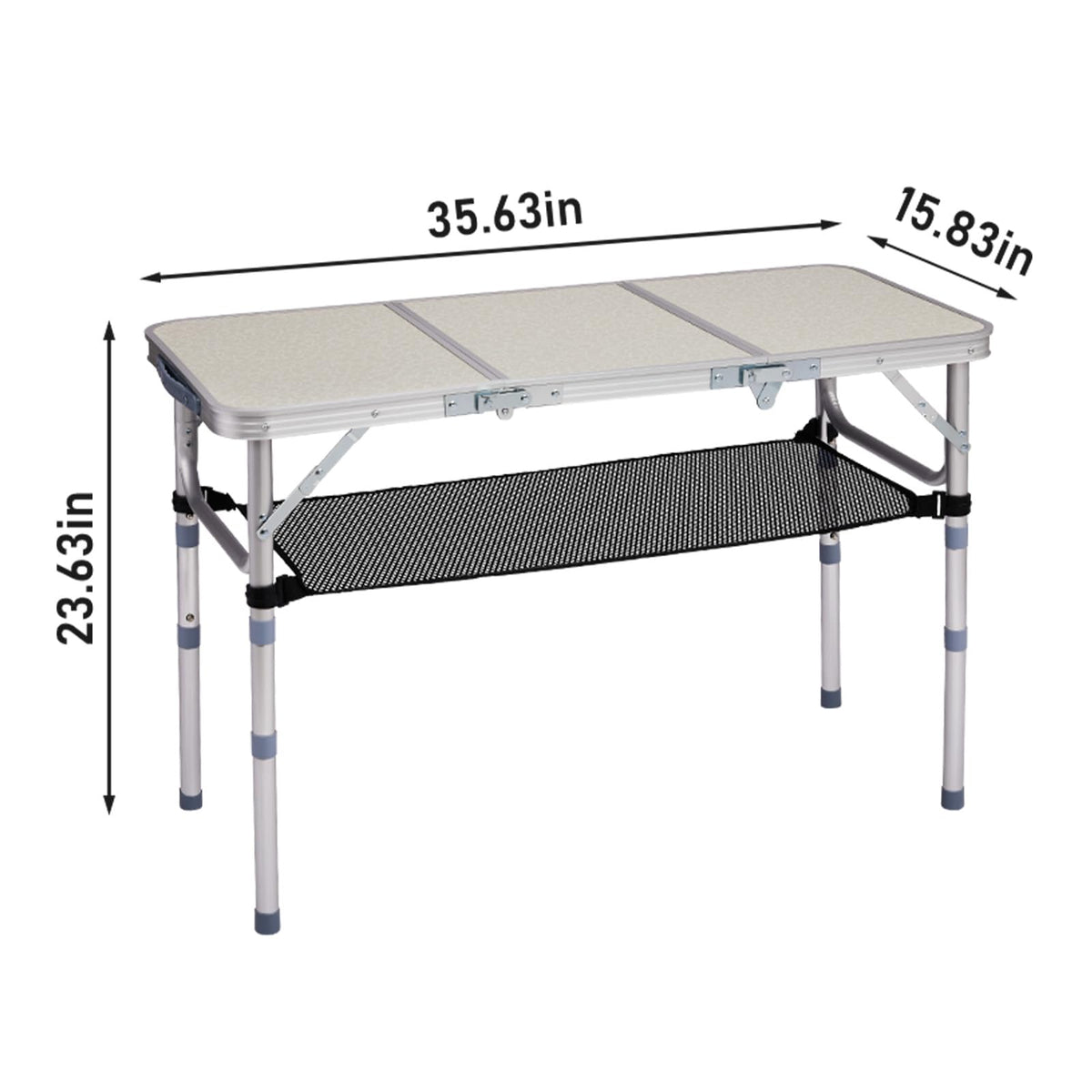 3ft Adjustable Height Aluminum Folding Camping Table Y82678