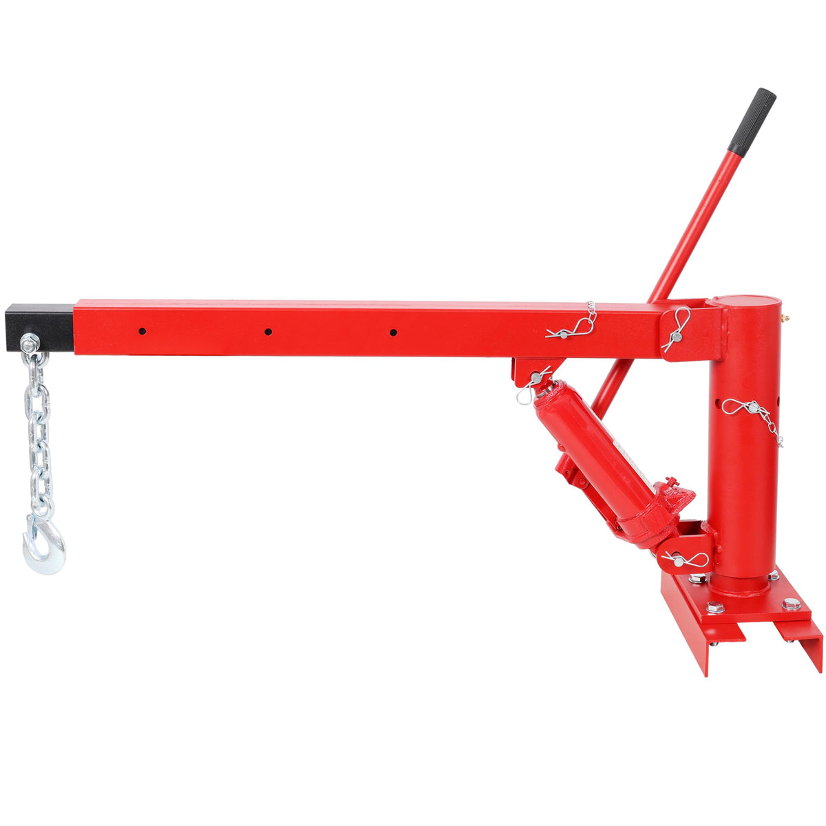Hydraulic Pickup Truck Crane, 1000 lbs Capacity, 360° Swivel, Red D12567