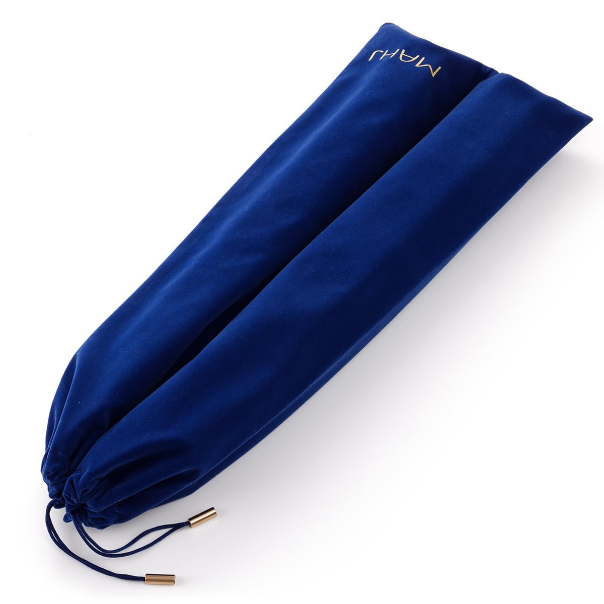 Blue Velvet Drawstring Storage Bag with 2 Compartments A831