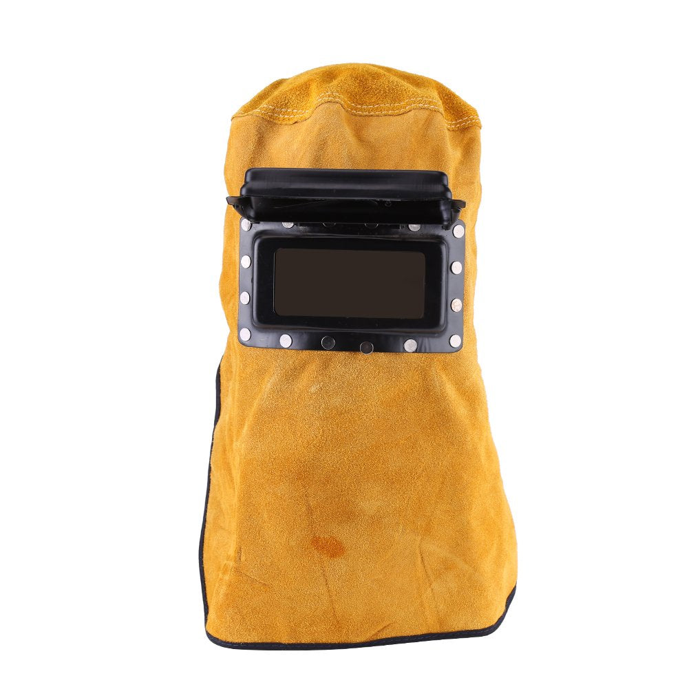 Leather Welding Hood with Flip-Up Lens X1844