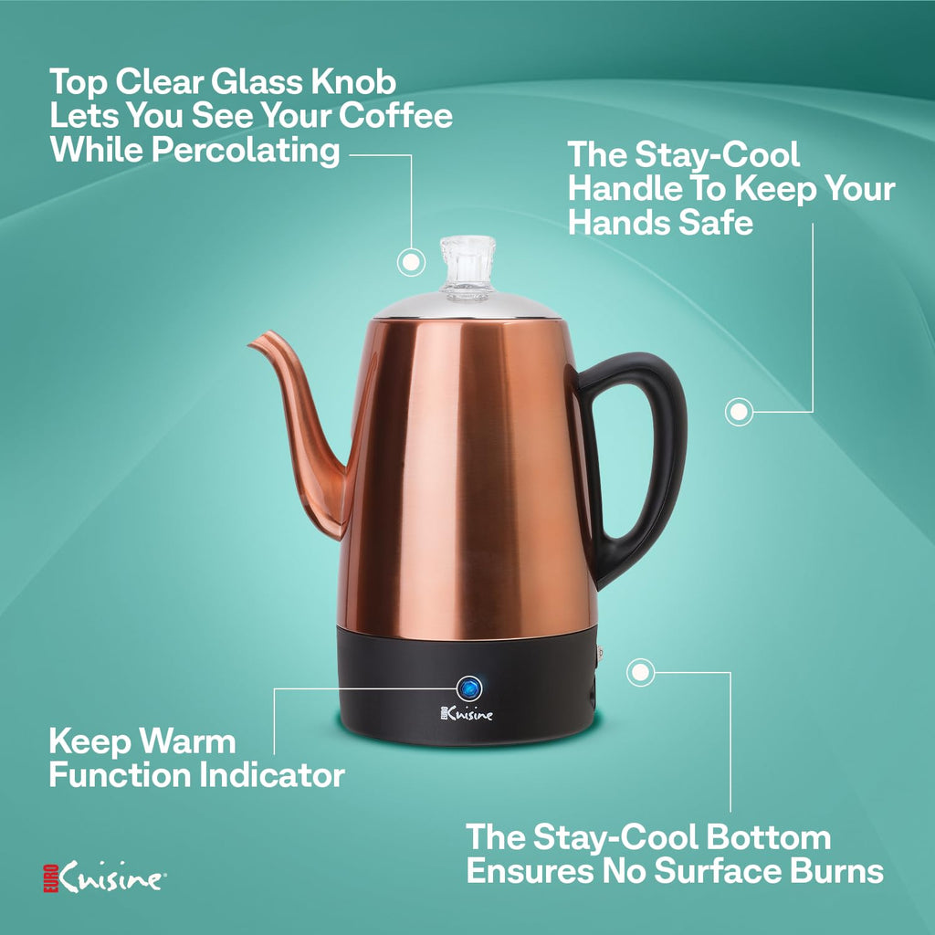 8 Cup Stainless Steel Electric Coffee Percolator T847