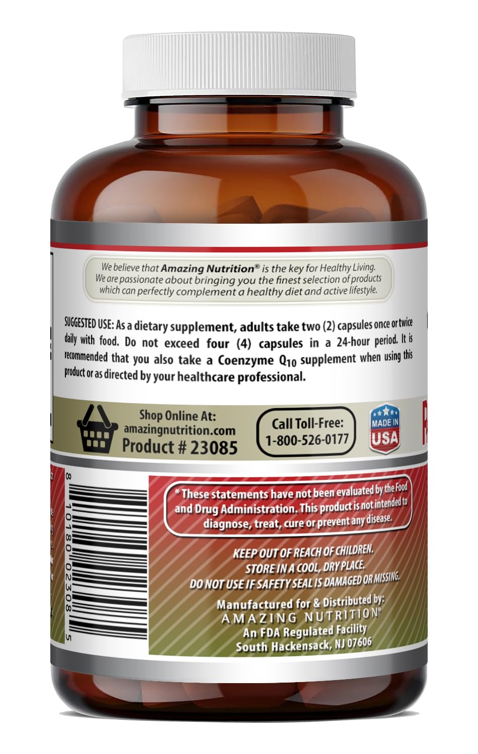Red Yeast Rice 1200mg Capsules Supplement 120 Count 3 Pack V693709