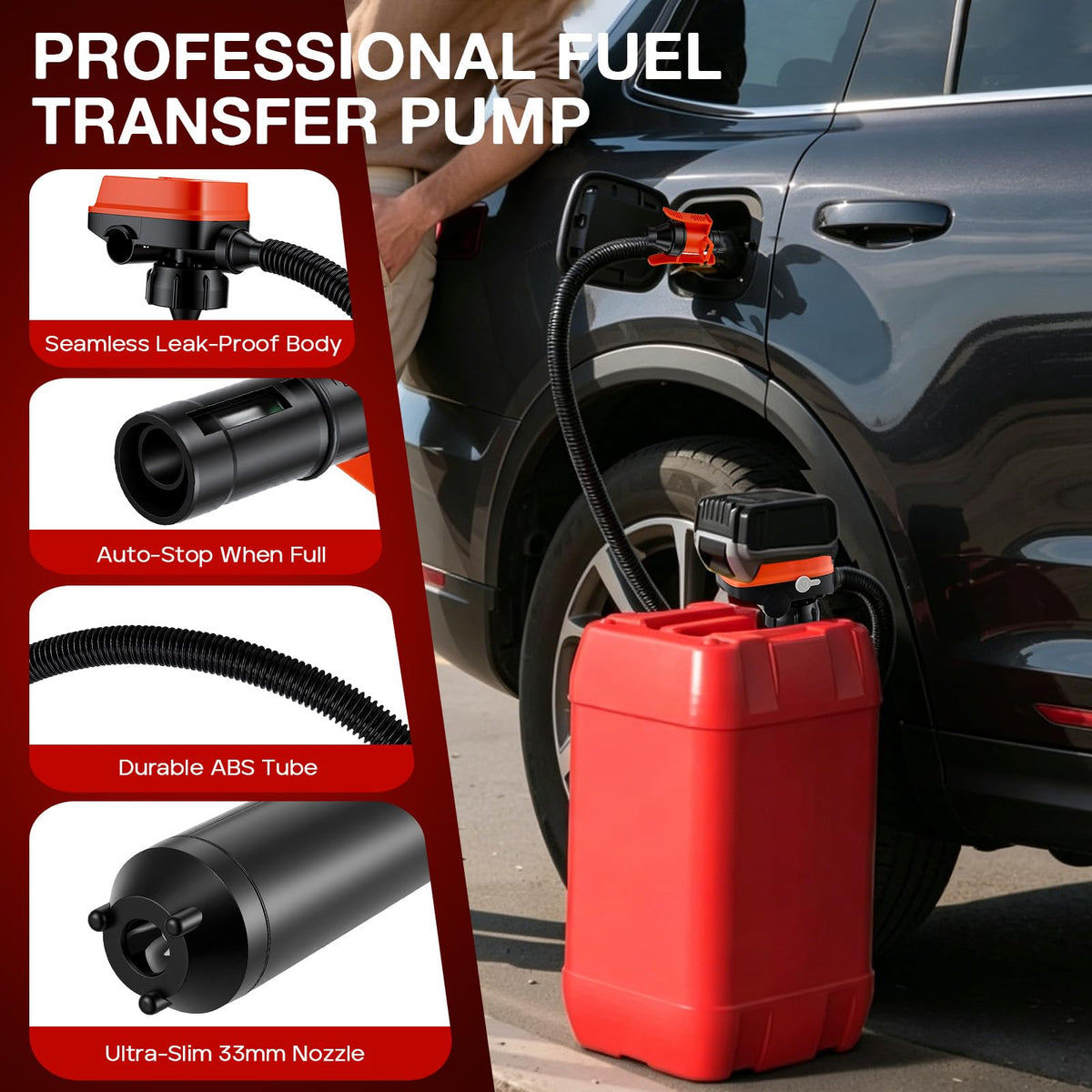 Cordless Fuel Transfer Pump 3.2 GPM with Auto-Stop B706