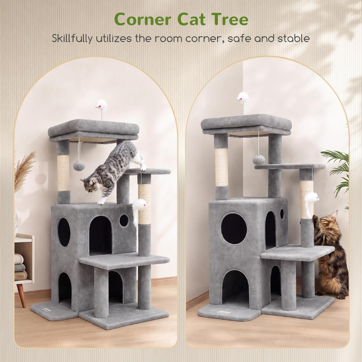 Light Grey Cat Tree Tower I478