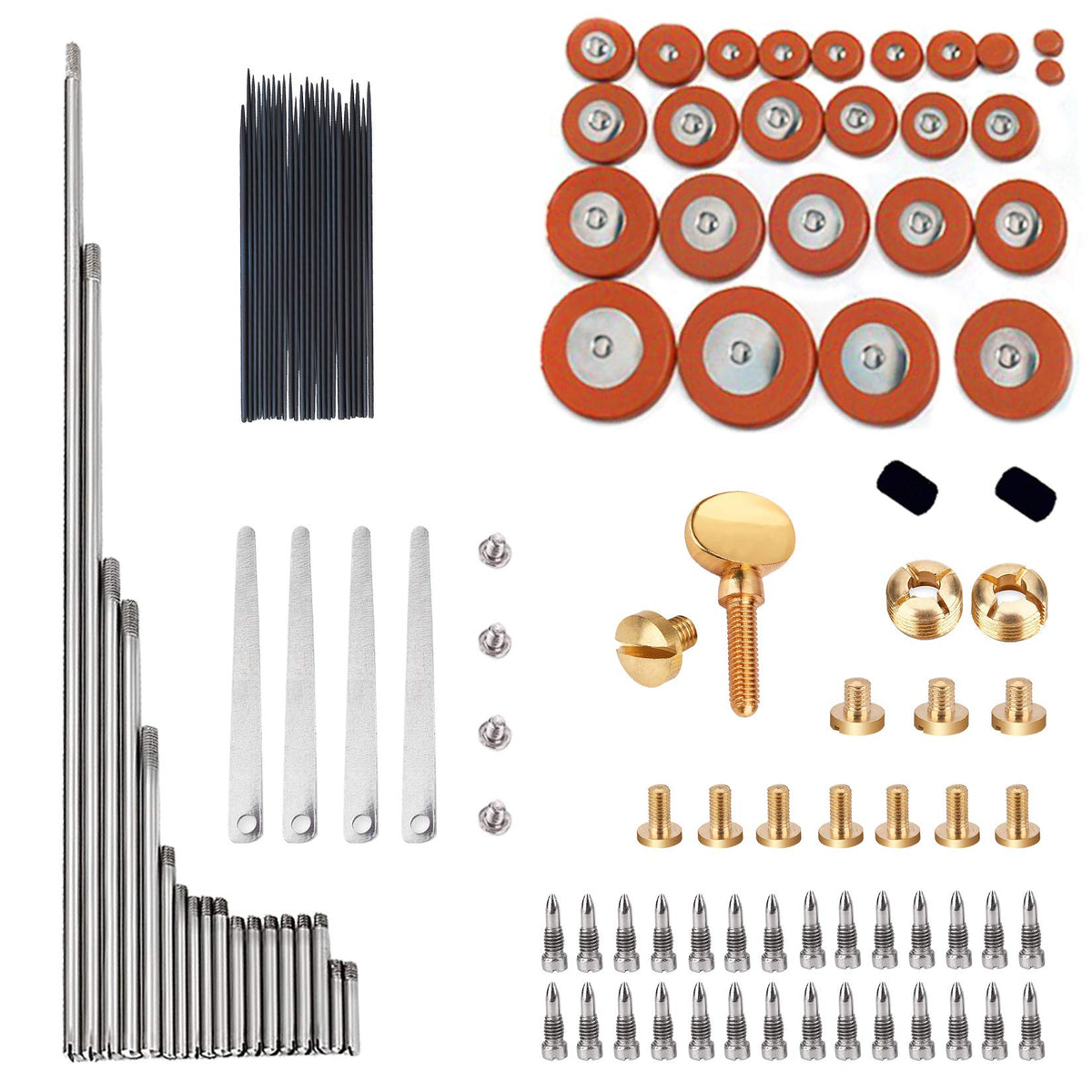 Alto Sax Repair Parts Screws and 25pcs Sax Pads Z334