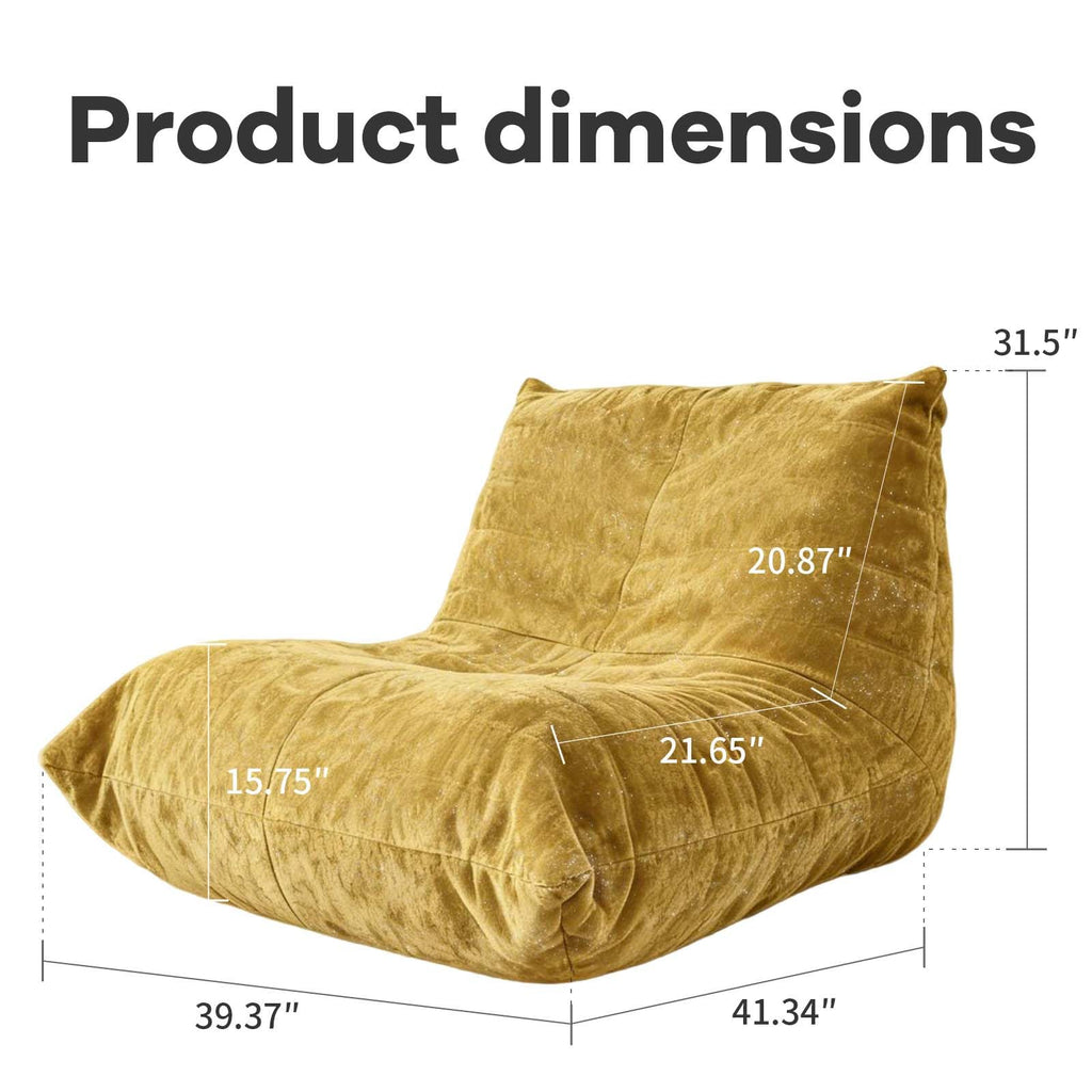 Yellow Memory Foam Bean Bag Chair J5175