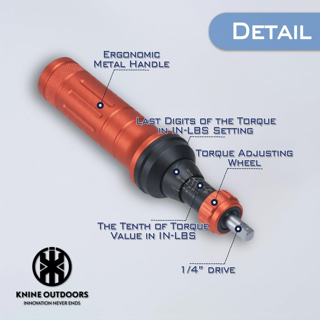 Torque Screwdriver Wrench Driver Set 10-80 Inch Pounds 20 Steel Bits R135