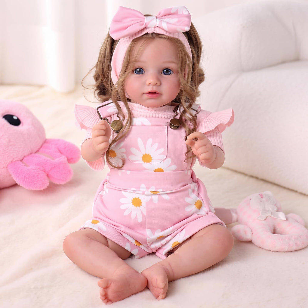 20inch Realistic Reborn Baby Dolls with Poseable Limbs Rooted Hair Y486726