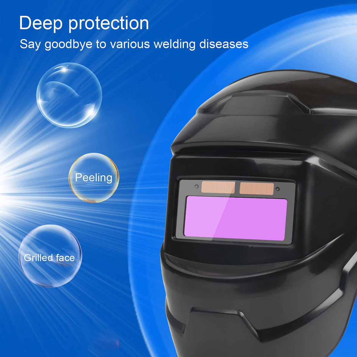Adjustable Solar Powered Auto Darkening Welding Helmet Q44271