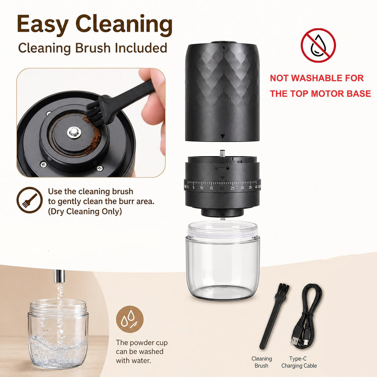 Cordless Burr Coffee Grinder A3860