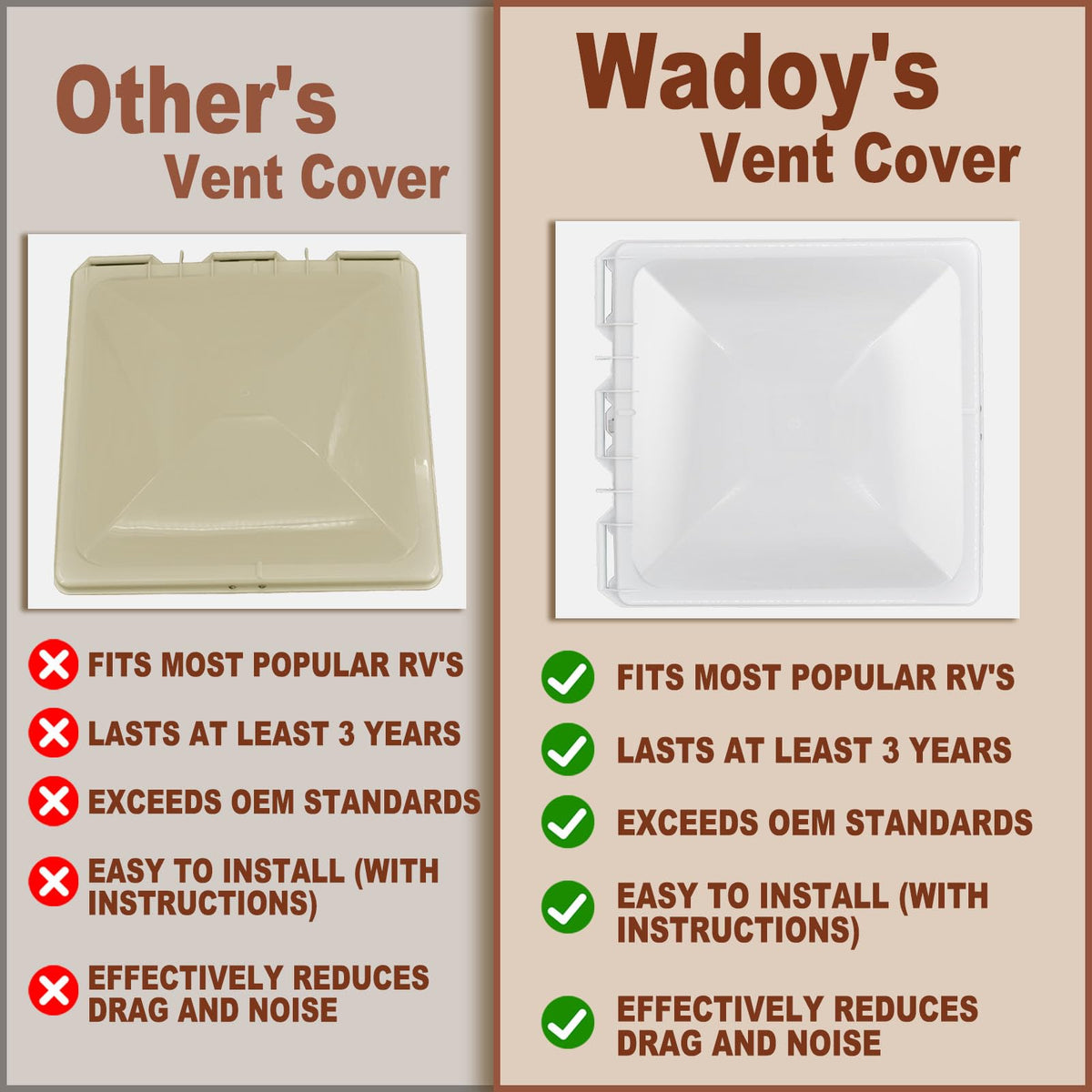 13" x 13" RV Vent Cover/Lid Metal Base Z948