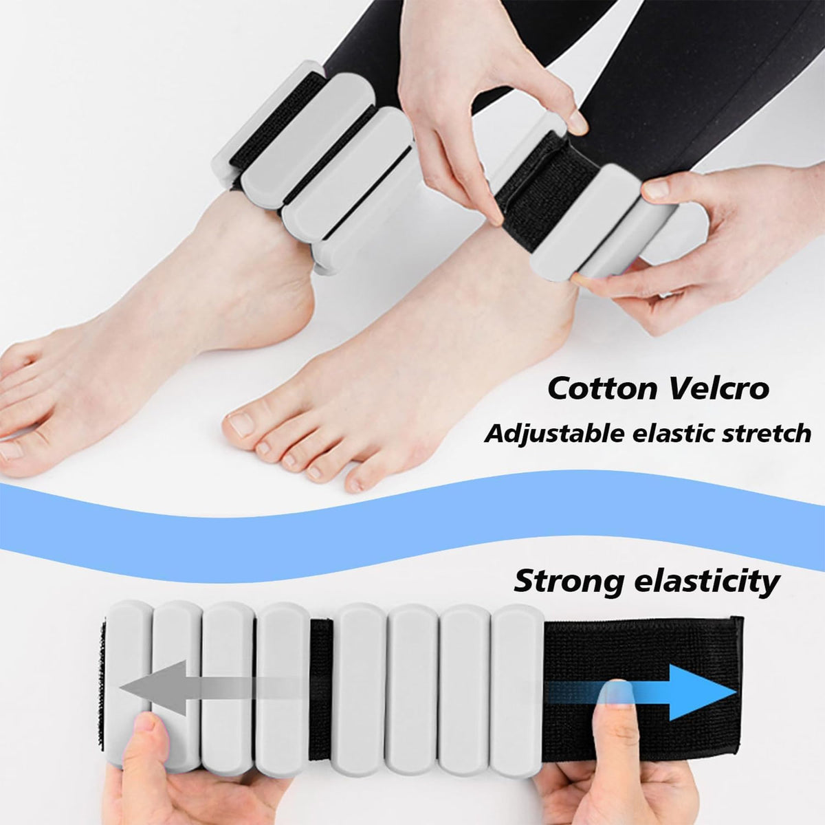 Adjustable Silicone Wrist and Ankle Weights Set of 2 D441