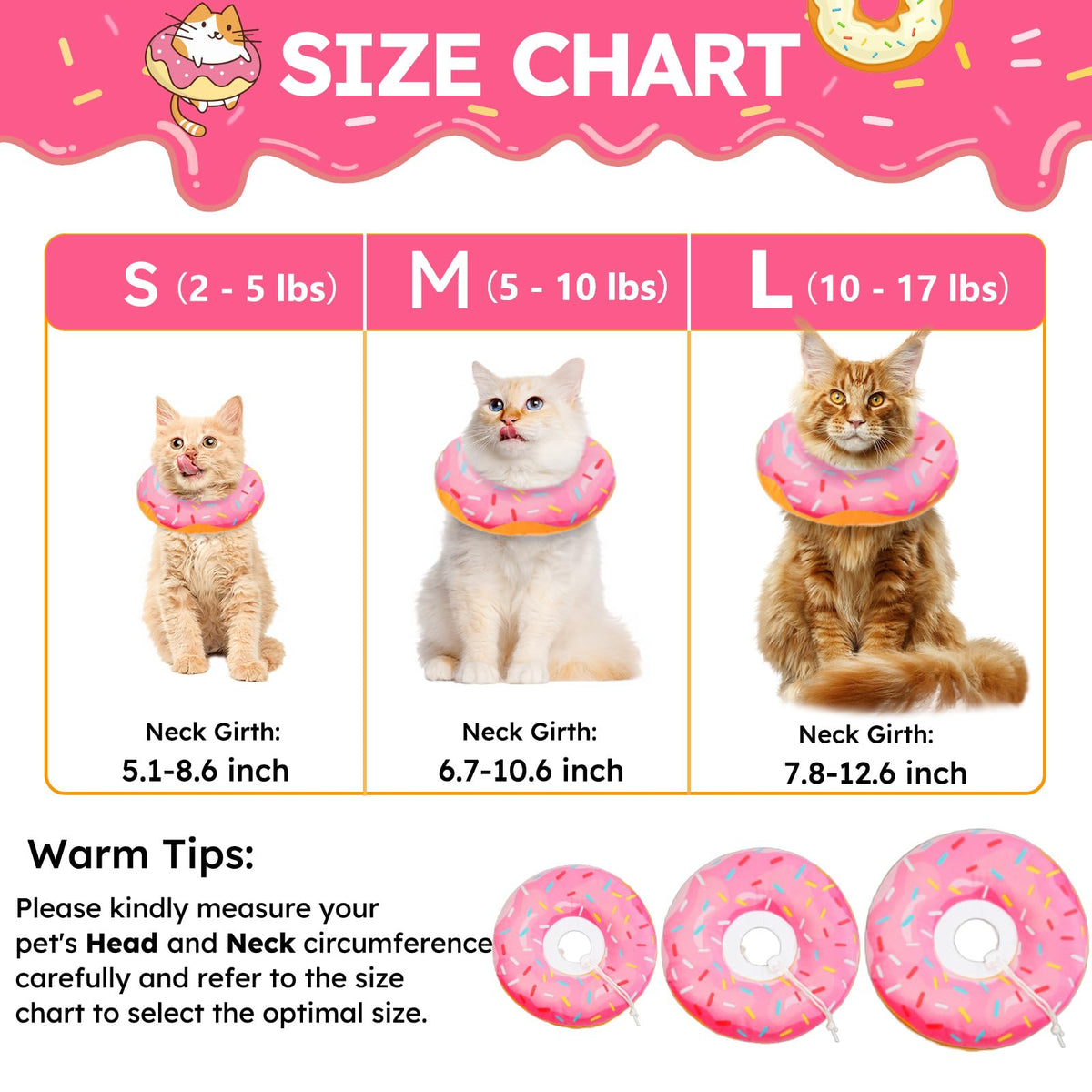 Soft Adjustable Cat Recovery Cone Collar O766