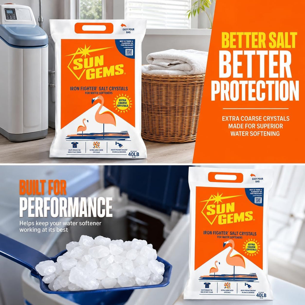 Water Softener Salt Crystals 40 lb Extra Coarse Q254