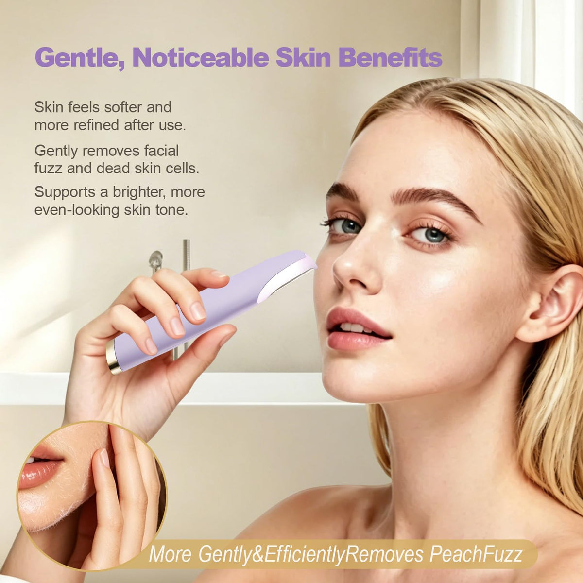 Rechargeable Dermaplane Razor with 4 Blades LED Light C1628