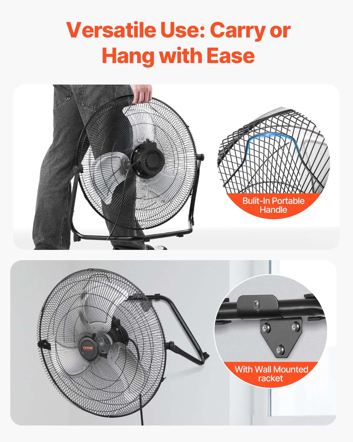 20 Inch 3 Speeds High Velocity Industrial Floor Fan R96354