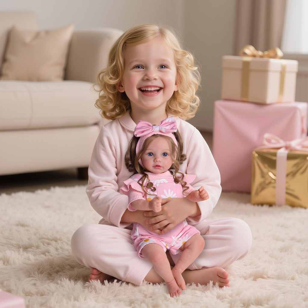 20inch Realistic Reborn Baby Dolls with Poseable Limbs Rooted Hair Y486726