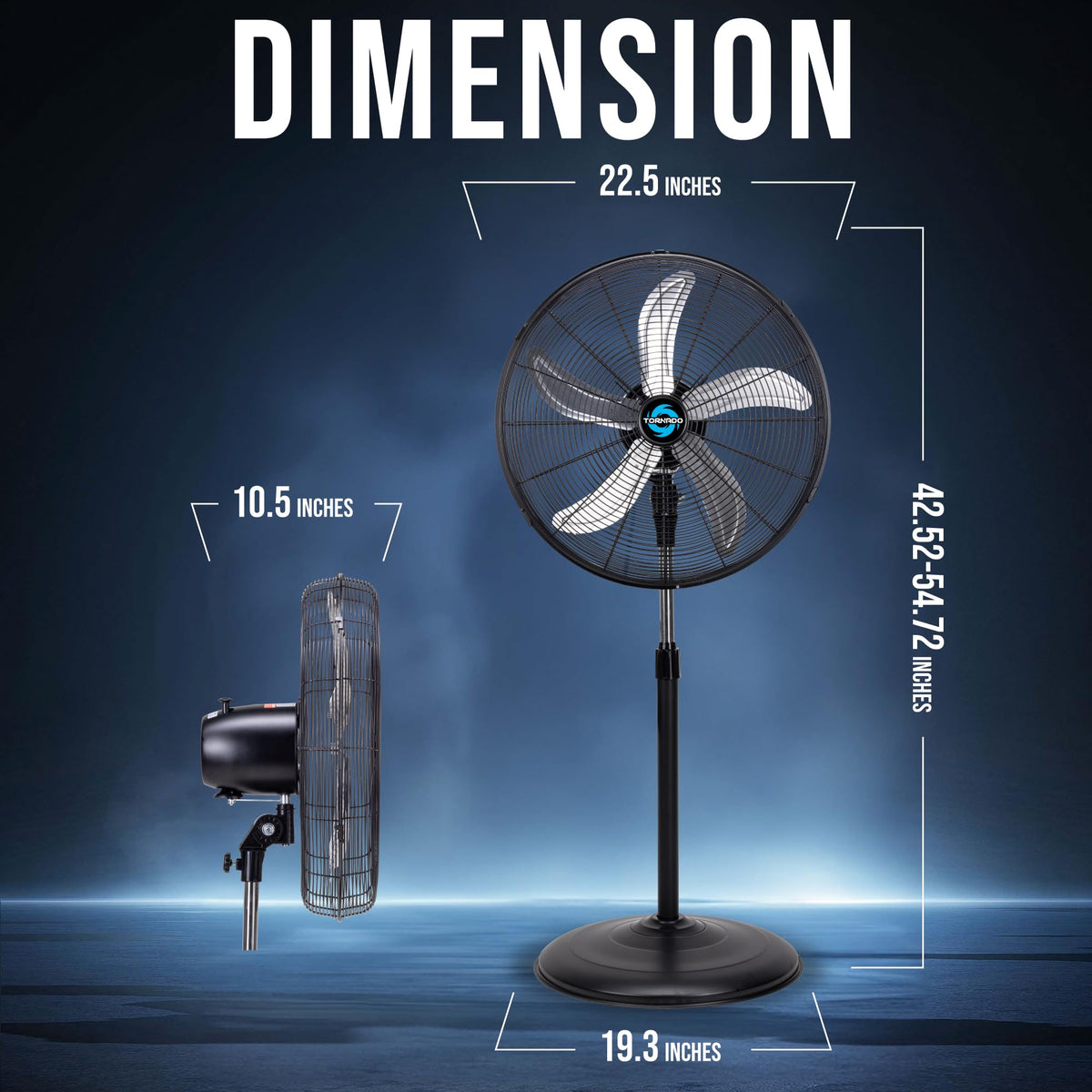 20” Oscillating Pedestal Fan, 3-Speed X2935