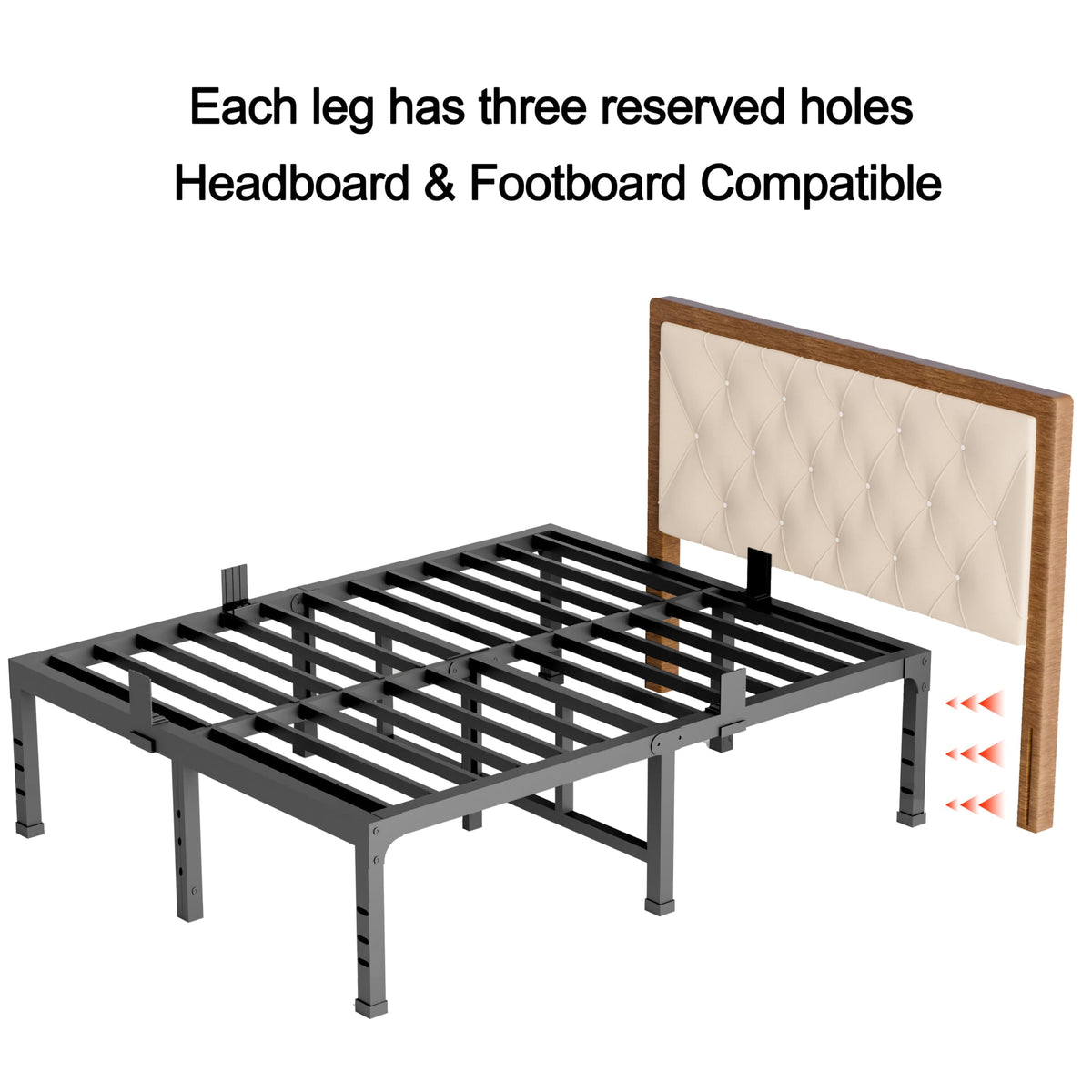 14 Inch Heavy Duty Metal Platform Bed Frame Full I9266