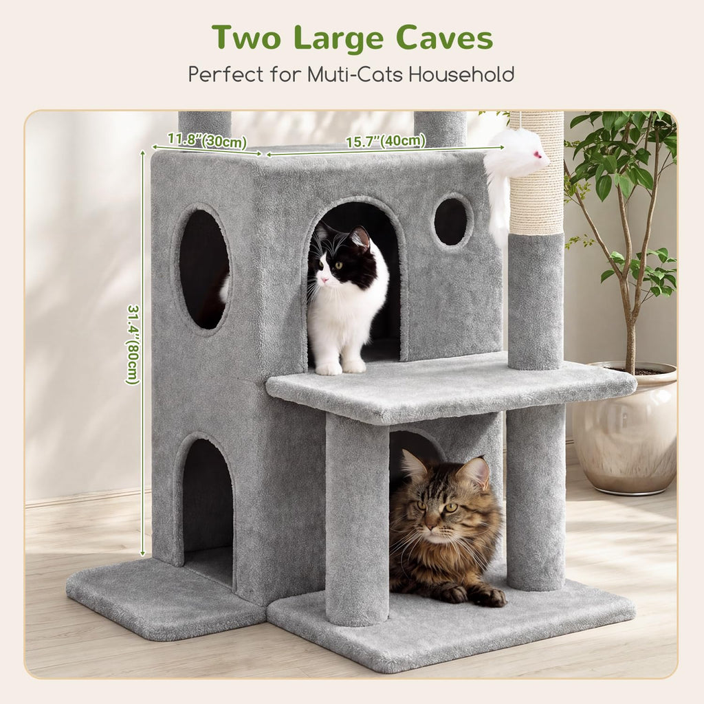 Light Grey Cat Tree Tower I478