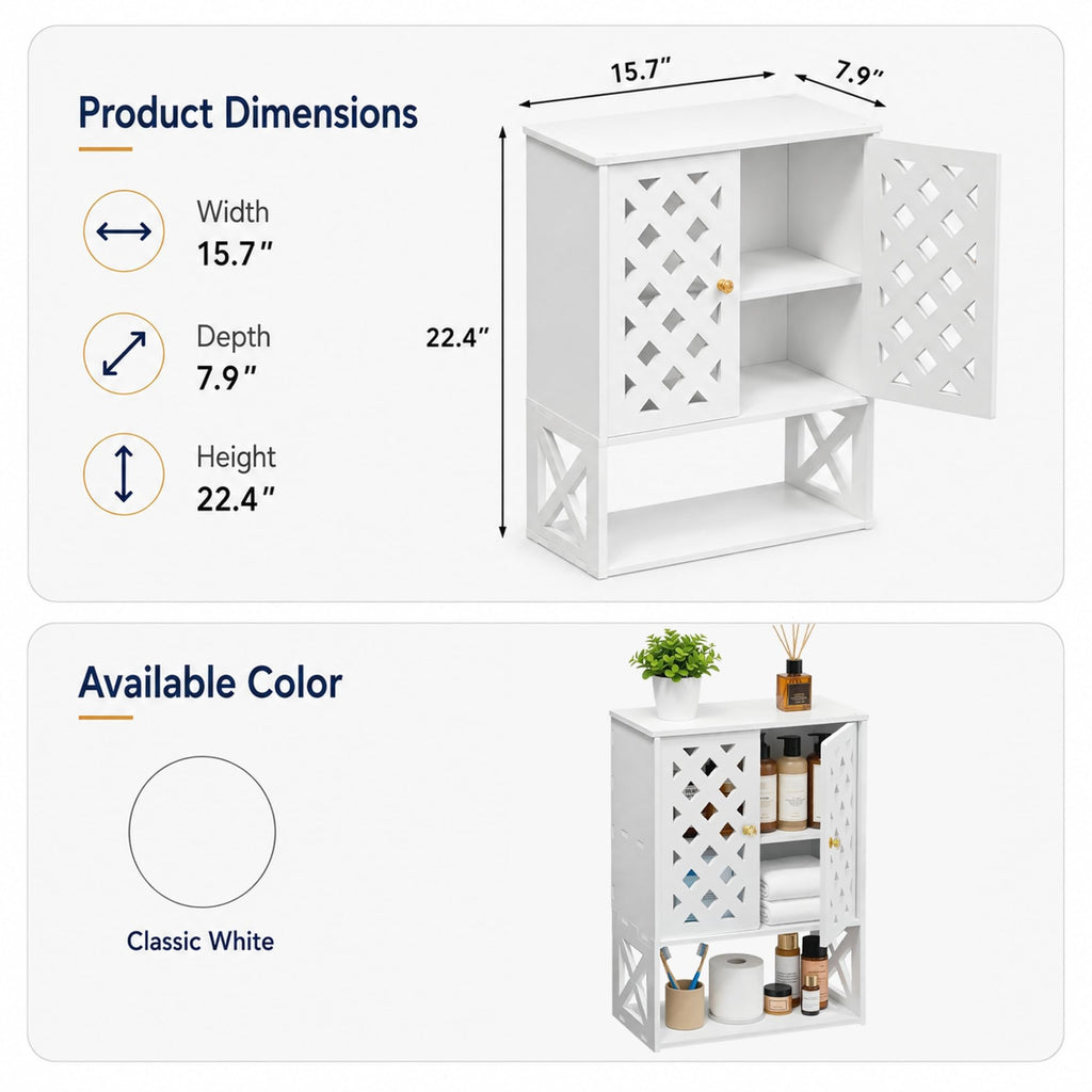 Bathroom Medicine Cabinet with 2 Doors E467