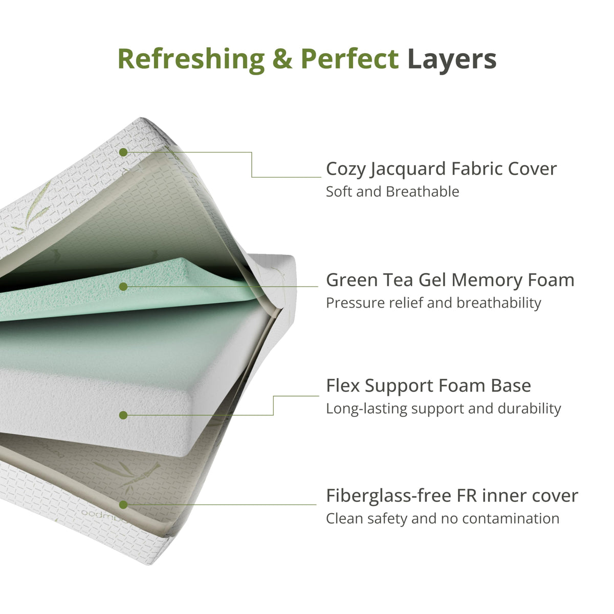 Full Size 8 Inch Medium Firm Memory Foam Mattress W486