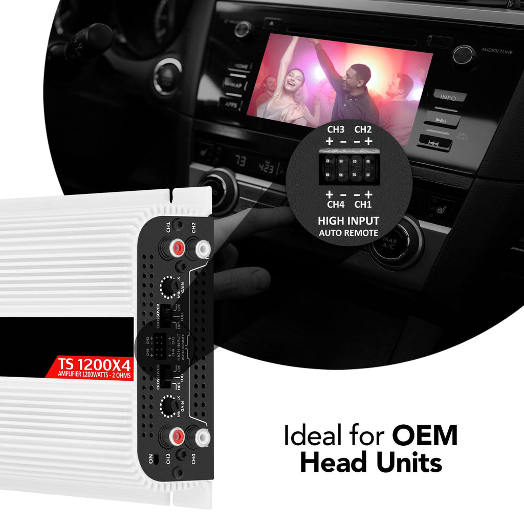 1200 Watt 4 Channel Class D Car Amplifier G8776