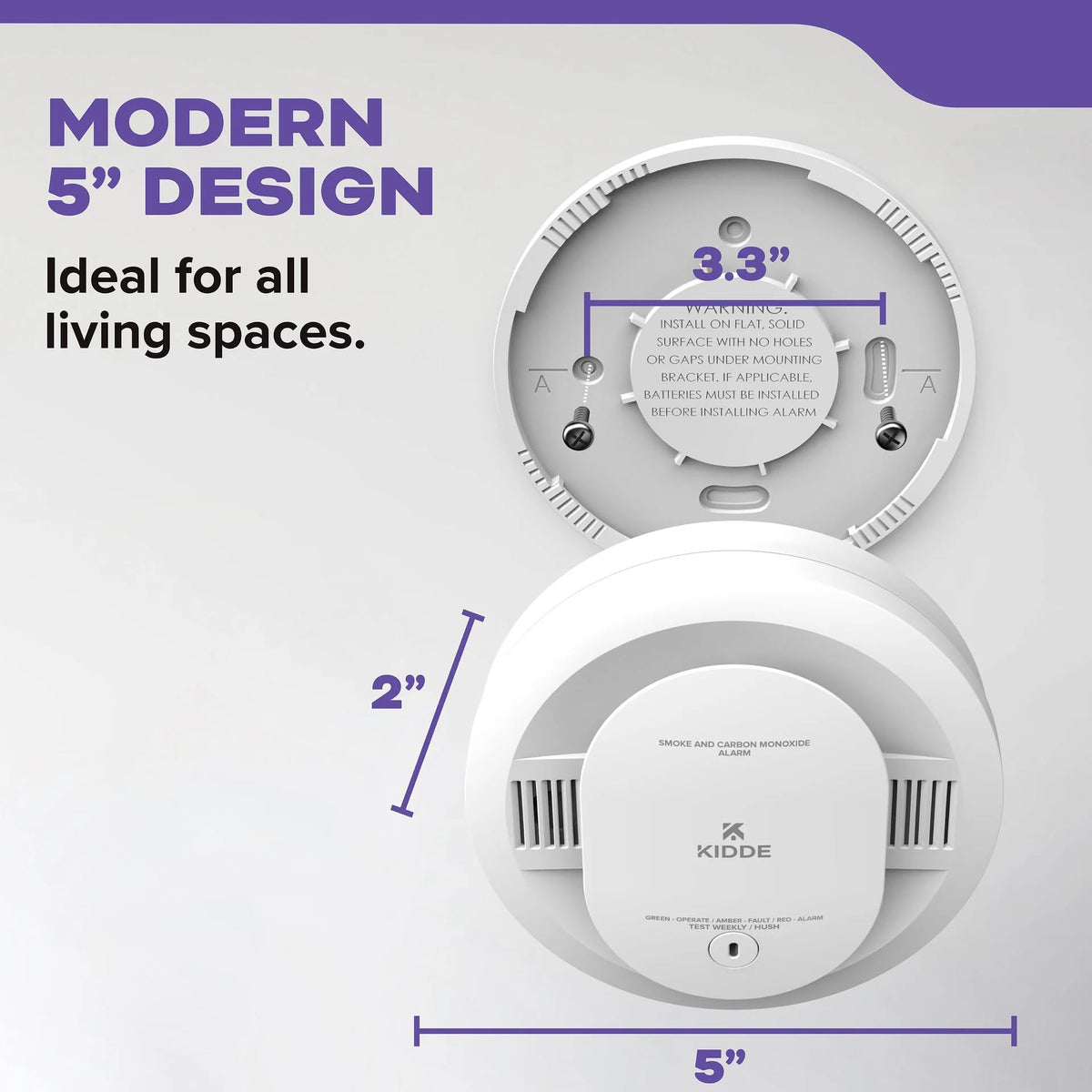 Smoke & Carbon Monoxide Alarm, Battery Powered Combo Detector I459