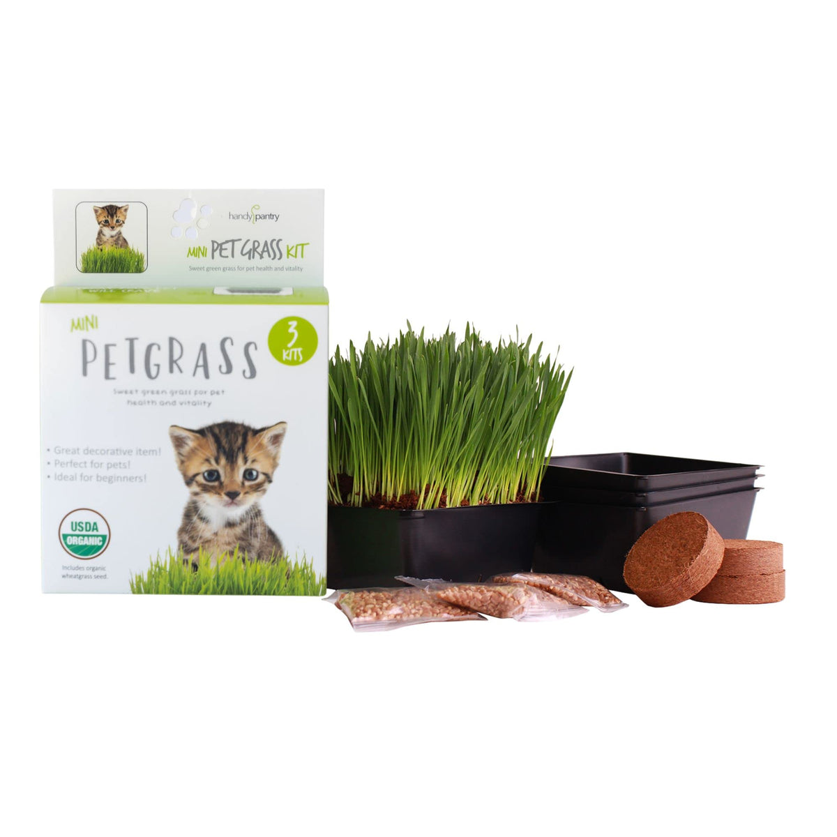 Organic Cat Grass Kit with 3 Trays E6576