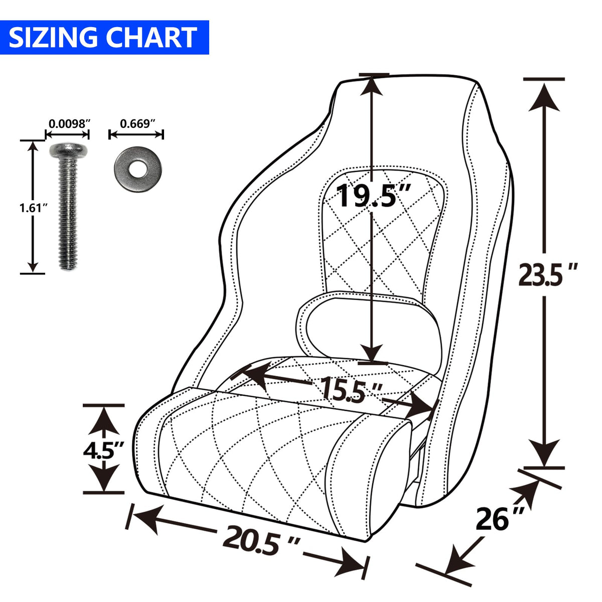 Captains Bucket Seat with Seat Cover B263718